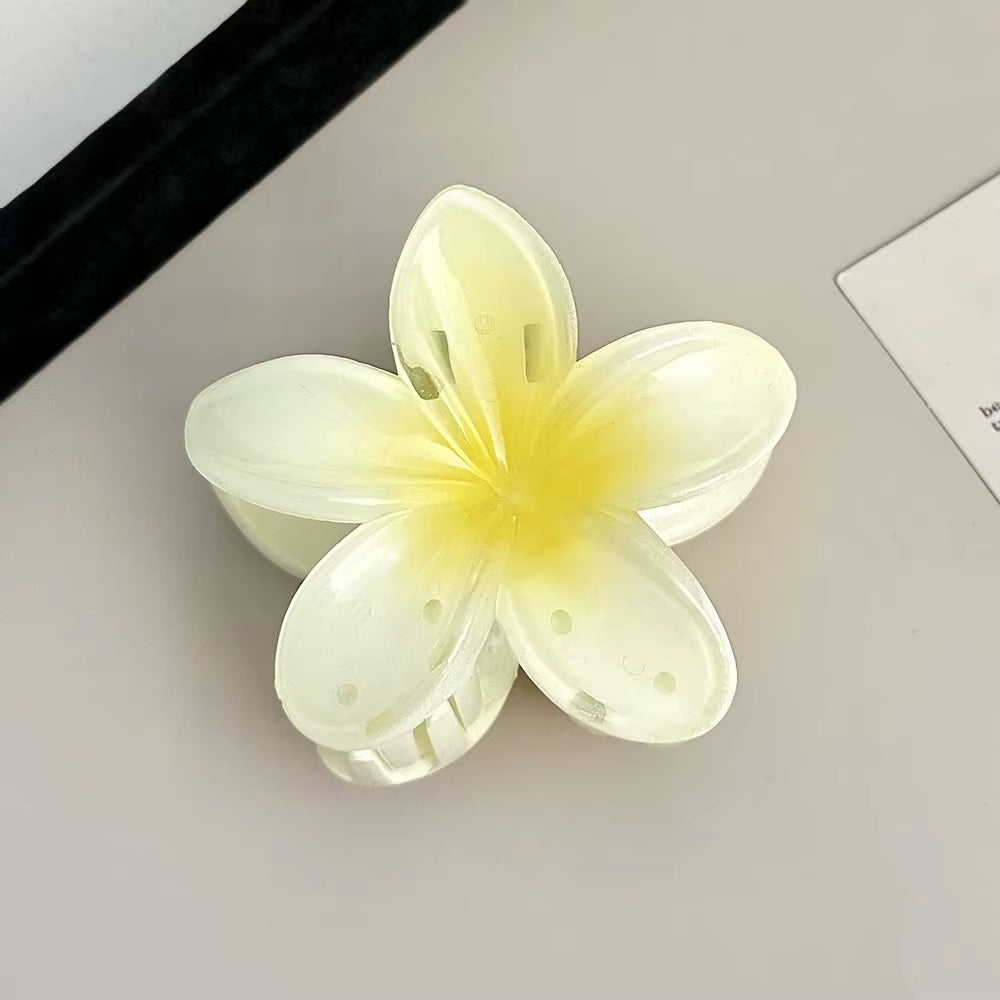 2024 New Vacation Egg Flower Hair Clips Hawaii Beach Claws Bohemian Hairpin for Girls