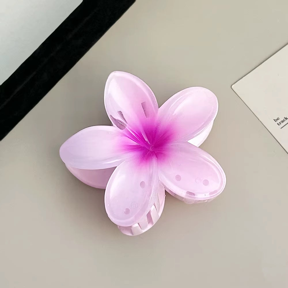 2024 New Vacation Egg Flower Hair Clips Hawaii Beach Claws Bohemian Hairpin for Girls