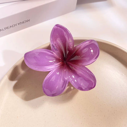 2024 New Vacation Egg Flower Hair Clips Hawaii Beach Claws Bohemian Hairpin for Girls